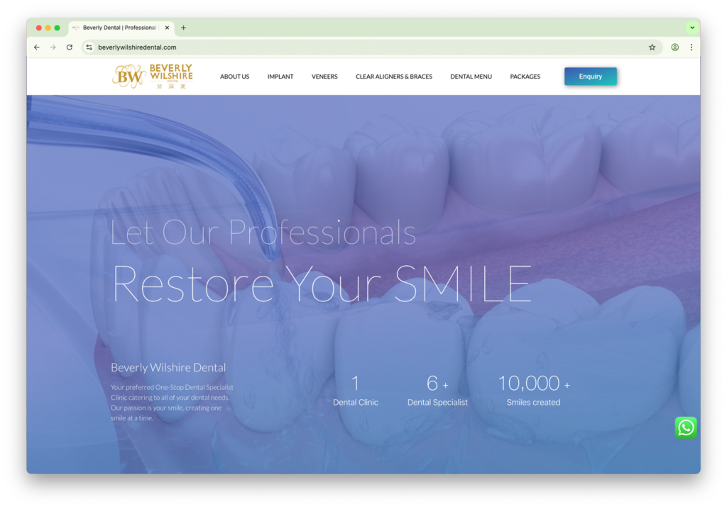 beverly wilshire dental website